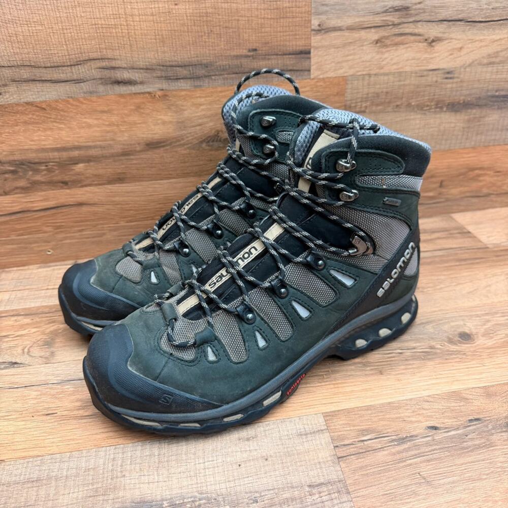 Salomon Quest 4D GTX men  Size 10.5 Grey Black Gore-Tex Waterproof Hiking Boots